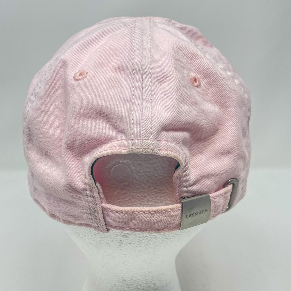 Men's Lacoste Light Pink Oversized Crocodile Strapback Cap - One Size - Picture 7 of 9